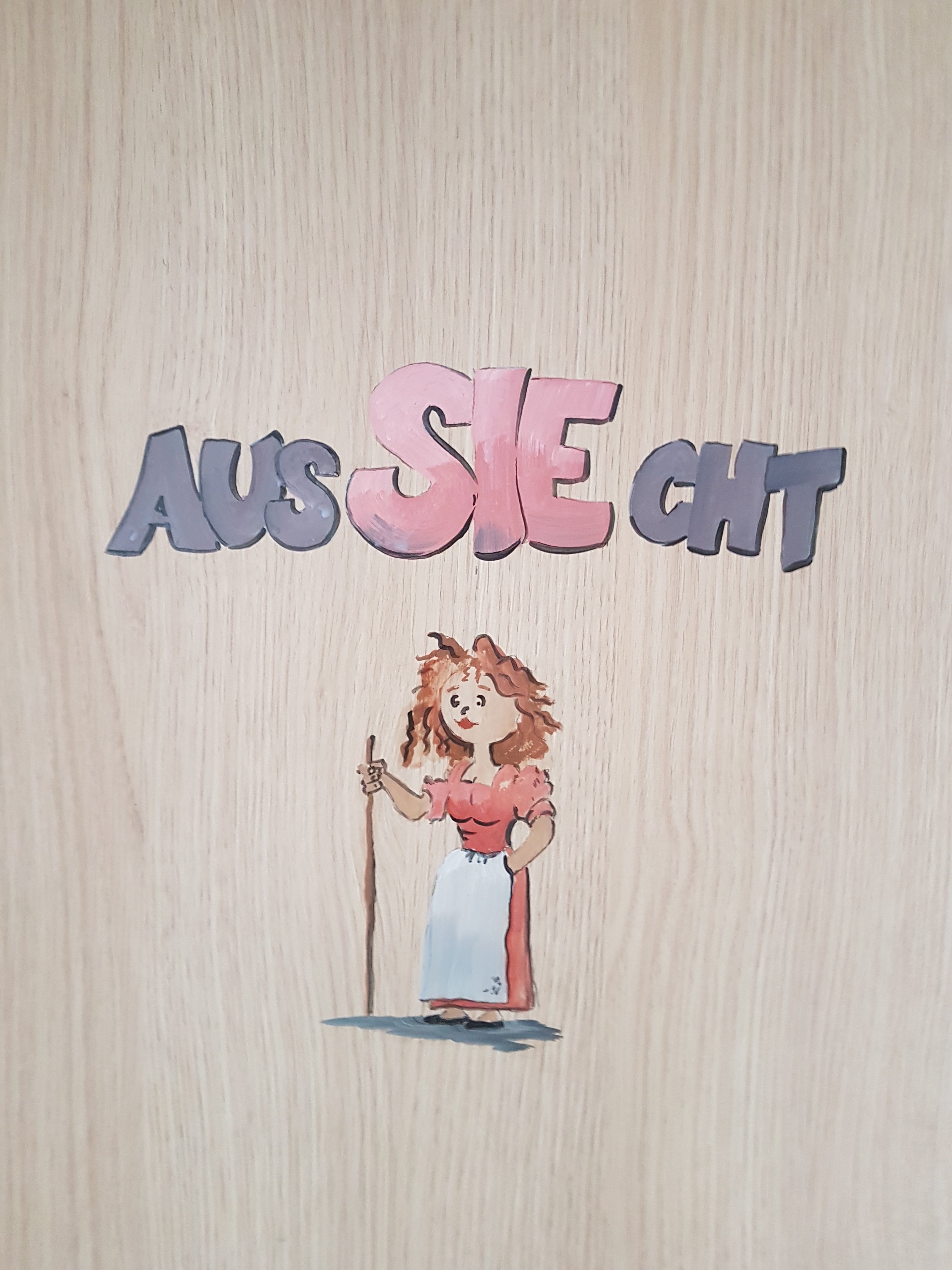 Toilettenschild der Lenggrieser Hütte